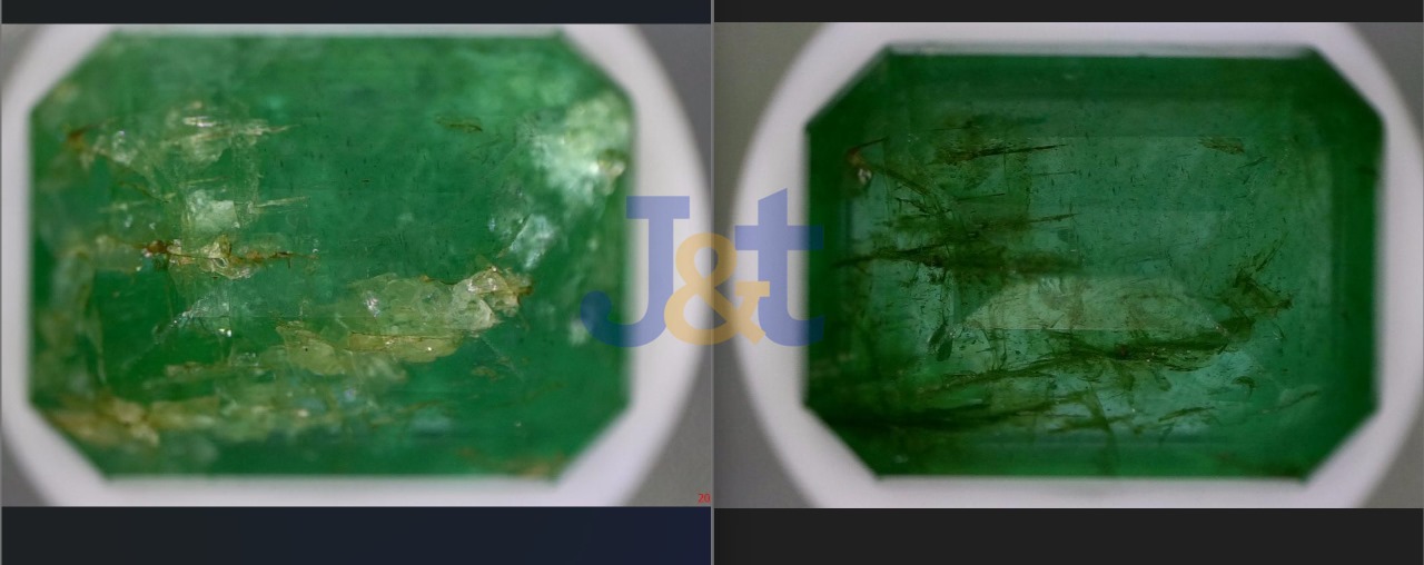 Emerald before left and after right 2