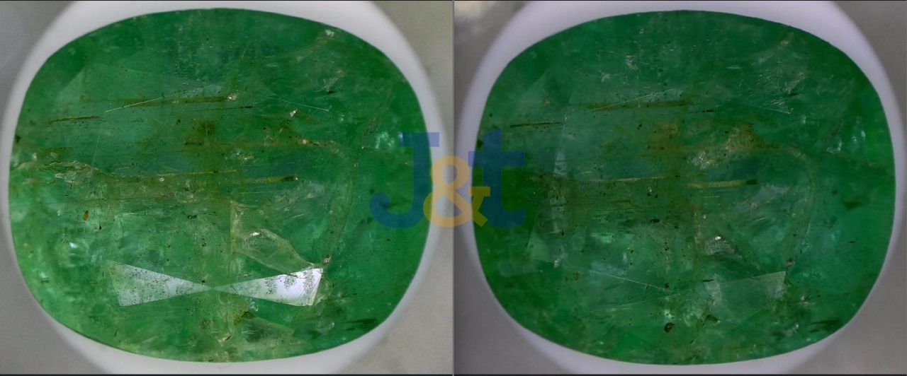 Emerald before left and after right 7