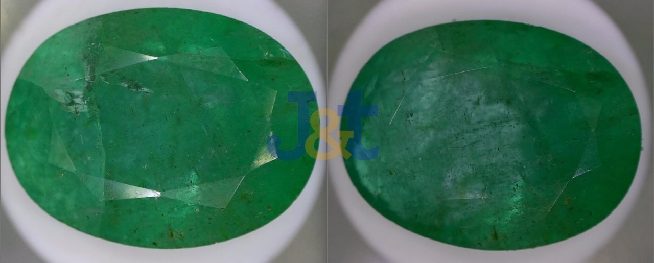 Emerald before left and after right 8