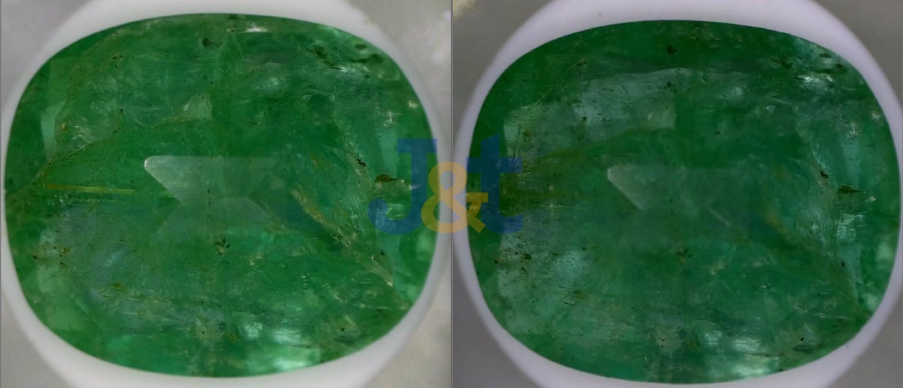 Emerald before left and after right 9